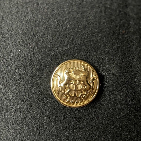 Nap Loungewear Double Breasted Wool Cashmere Coat XL Ornate Buttons Missing Belt - Picture 3 of 13